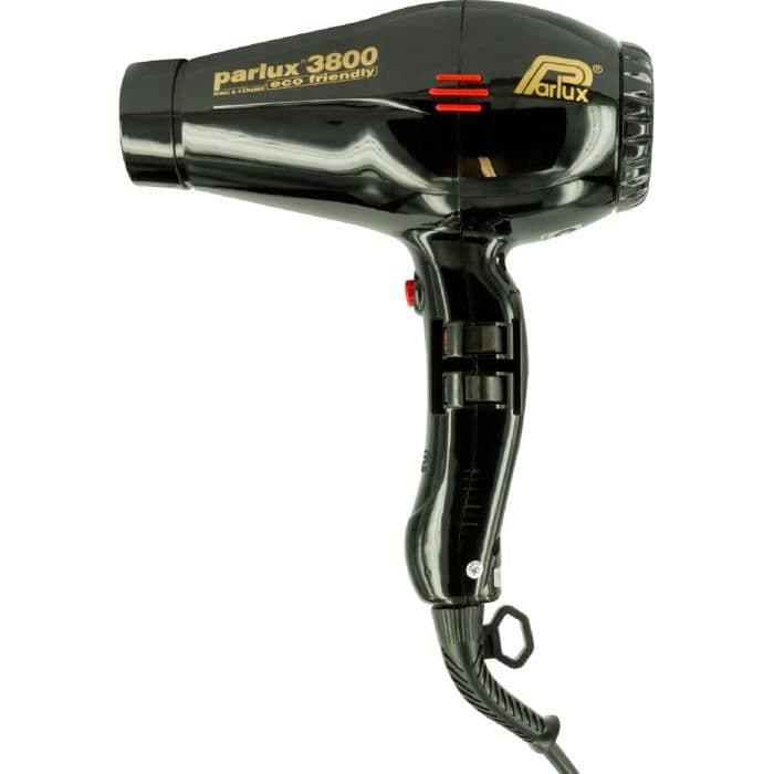 PARLUX Hårtørrer - 3800 Ionic miljøvenlig - Luftstrøm 75 m3 / h - 2100 W - Sort