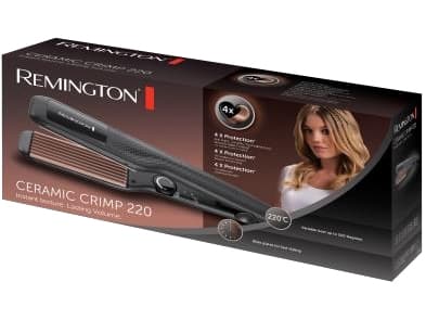 Remington CERAMIC CRIMP 220 - Hårglatter/Kreppejern Svart, Rosa