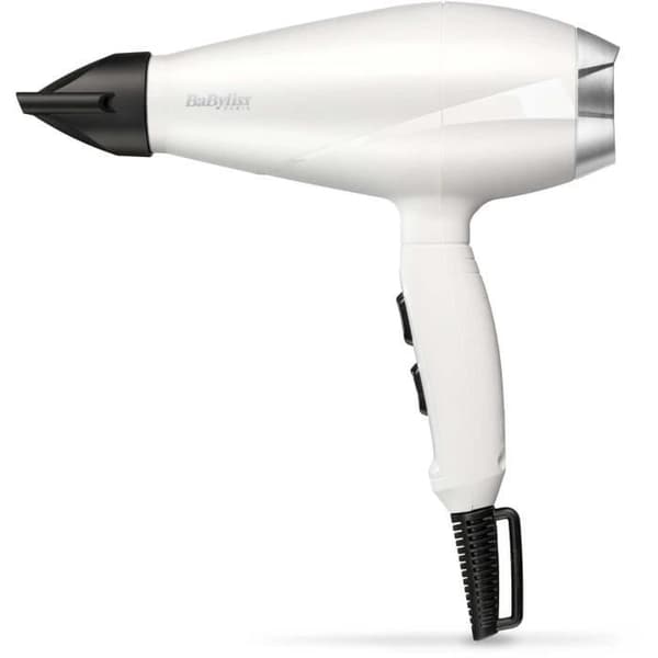 BABYLISS 6704WE PROFESSIONAL HAIRDRYER AC Speed Pro 2000 Sort, Hvid