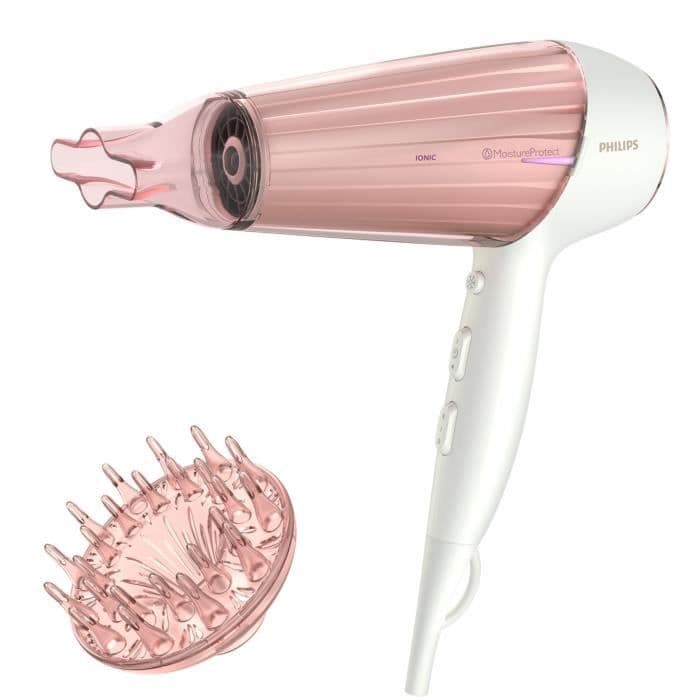 Philips DryCare Prestige Hårtørrer Fugtbeskyttelse Hvid Pink 2300W HP8281 / 00