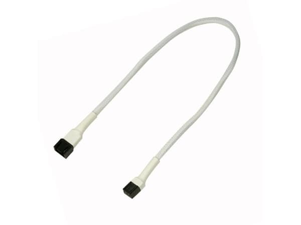 Nanoxia 3-Pin Molex extension cable 30 cm, white (900400000)
