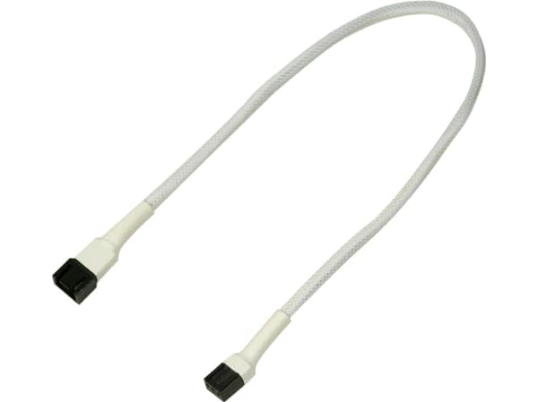 Nanoxia 3-Pin Molex extension cable 30 cm, white (900400000)