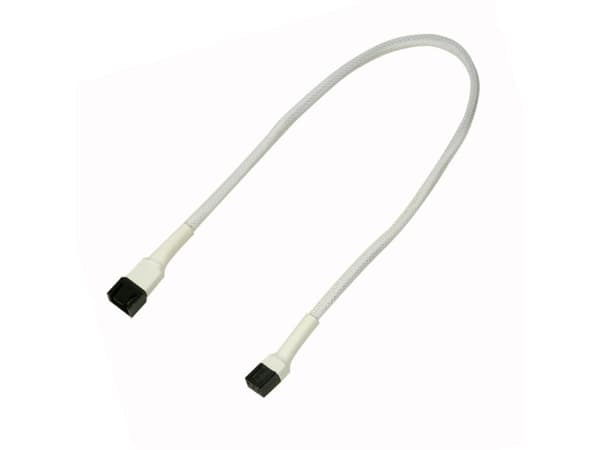 Nanoxia 3-Pin Molex extension cable 30 cm, white (900400000)