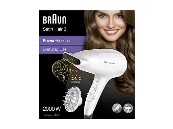Braun Satin Hair 3 HD 385 PowerPerfection - Hiustenkuivaaja