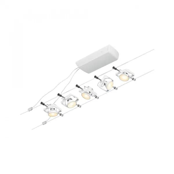 Paulmann 94432, Skena för spotlight, GU5.3, 0 lampor, 230 V, Krom, Vit