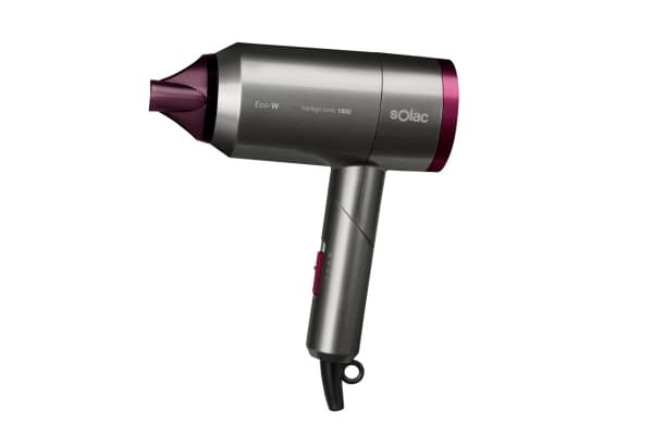 Solac Hair&Go Ionic, Harmaa, Purppura, Rispustusrengas, 2000 W, 420 g Harmaa, Purppura