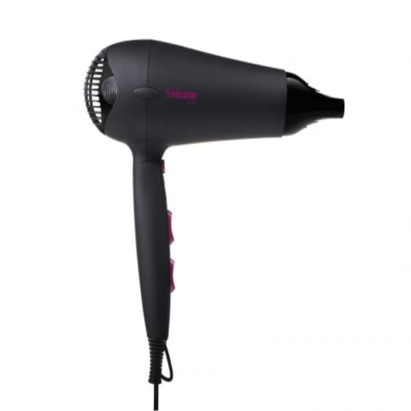 Foldbar hårtørrer Tristar HD-2358 Ionisk Sort 2000W Sort, Violet