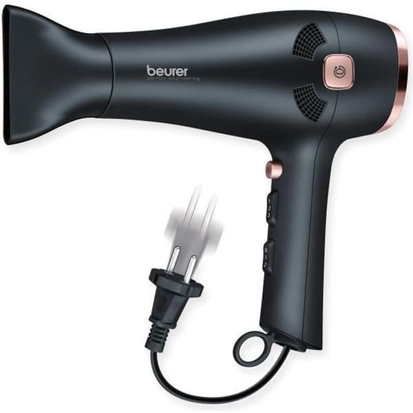 BEURER HC55 STYLE PRO hårtork med kabelupprullningsfunktion - Svart/koppar