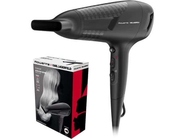 Rowenta X KARL LAGERFELD Studio Dry CV581LF0, DC, Musta, ripustuslenkki, 1,8 m, Kiina, 2300 W
