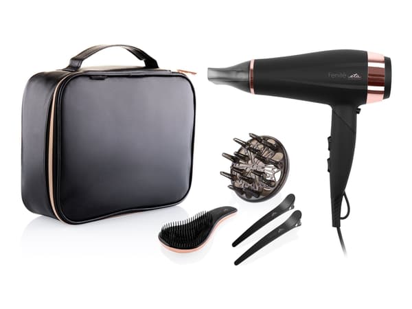 Suszarka Eta ETA | Hair Care Gift Set | ETA732090020 Fenité | 2200 W | Number of temperature settings 3 | Ionic function | Diffuser nozzle | Juodas E