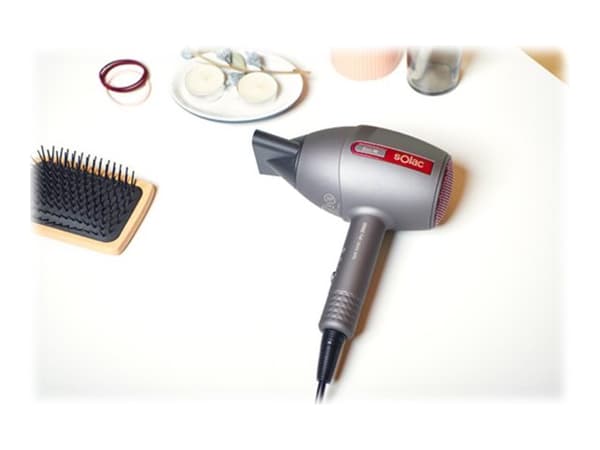 Solac SH7087 Fast Ionic Dry 2000 - Hårtørrer - gray/pink Grå, Metallisk