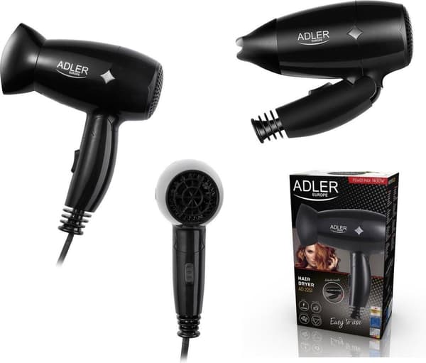 Adler AD 2251 hårtork 1400 W Svart