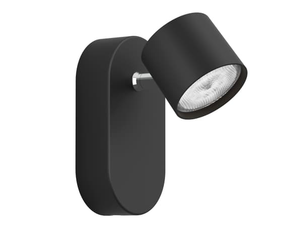 Philips Star tak-/väggspotlight, Utanpåliggande spotlight, LED, 2700 K, 500 LM, 220-240 V, Svart Svart