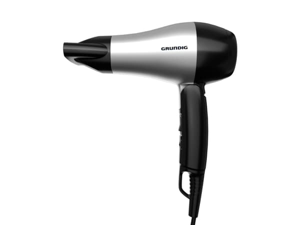 Grundig HD 2200, Musta, Hopea, Yksivärinen, Ripustuslenkki, 1,8 m, 1200 W, 1 kpl musta, Hopea