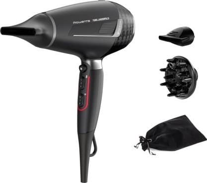Rowenta K/Pro Stylist CV888L, Keratin & Shine, AC, Svart, Krom, Hängögla, 1,8 m, Kina