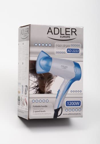 Adler AD 2222 Blå, Hvid 1200 W