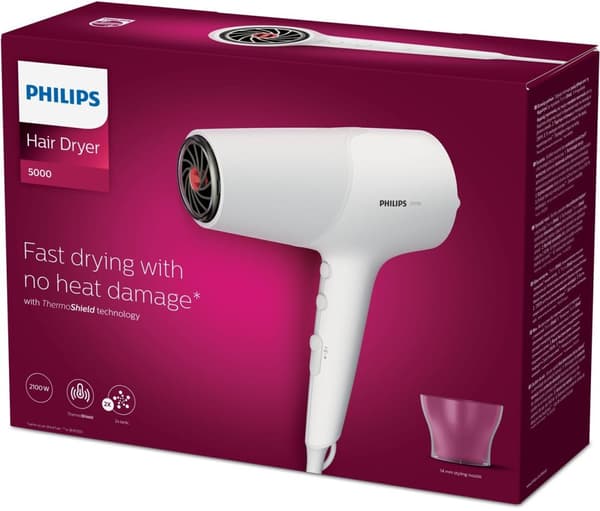 Philips 5000 series BHD500/00 hårtørrer 2100 W Hvid