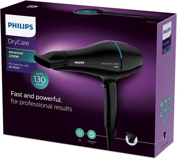 Philips DryCare BHD272/00 hårtørrer 2100 W Sort
