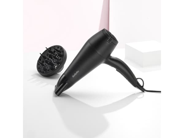 BaByliss Power Smooth 2000 Hårtork, Keramik, DC, Svart, 2,8 m, Kina, 2000 W