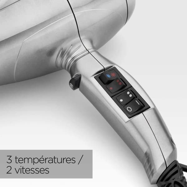 Hårtork - BaByliss - 6000E Pro Digital 2200 - Jonisk och keramisk teknologi - Tillverkad i Italien