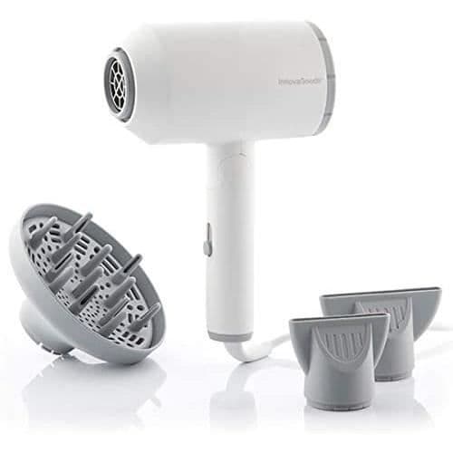 Innovagoods Innovagoods hopfällbar jonisk hårfön med tillbehör 1600W fläkt 850g