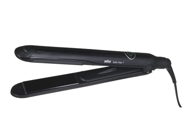 Braun Satin Hair 7 SensoCare ST780, Plattång, varm, 120°C, PTC keramisk värmare, 30 sek/sida, Svart
