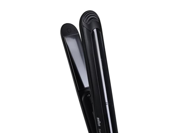 Braun Satin Hair 7 SensoCare ST780, Plattång, varm, 120°C, PTC keramisk värmare, 30 sek/sida, Svart