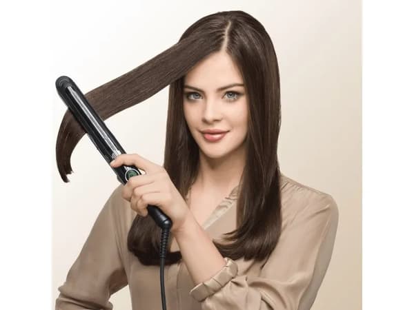 Braun Satin Hair 7 SensoCare ST780, Plattång, varm, 120°C, PTC keramisk värmare, 30 sek/sida, Svart