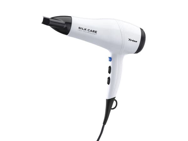Trisa Silk Care, Musta, Valkoinen, Ripustuslenkki, 1,9 m, 2200 W, 220-240 V, 90 mm musta, Valkoinen