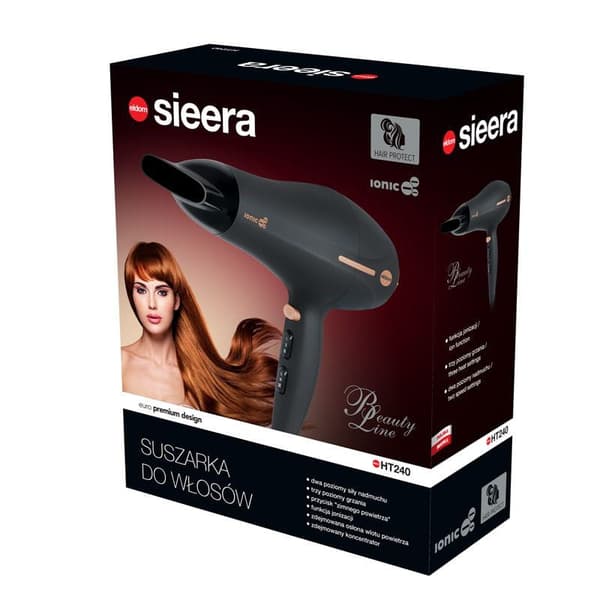 ELDOM HT240 hårtørrer med diffuser Ionisering 2200W
