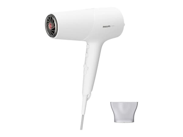 Philips vit/metallisk hårfön BHD500