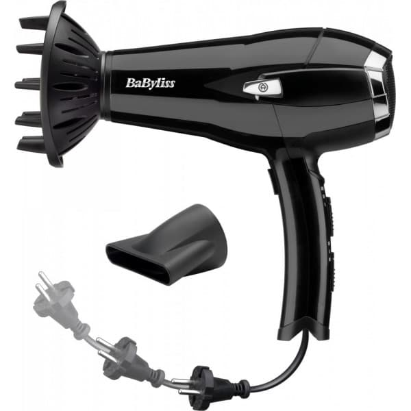 Babyliss D374DE Cordkeeper 2000 hårtørrer Sort
