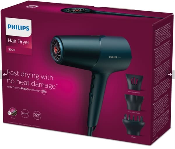 Philips 5000 series BHD512/20 hårtørrer 2300 W Blå