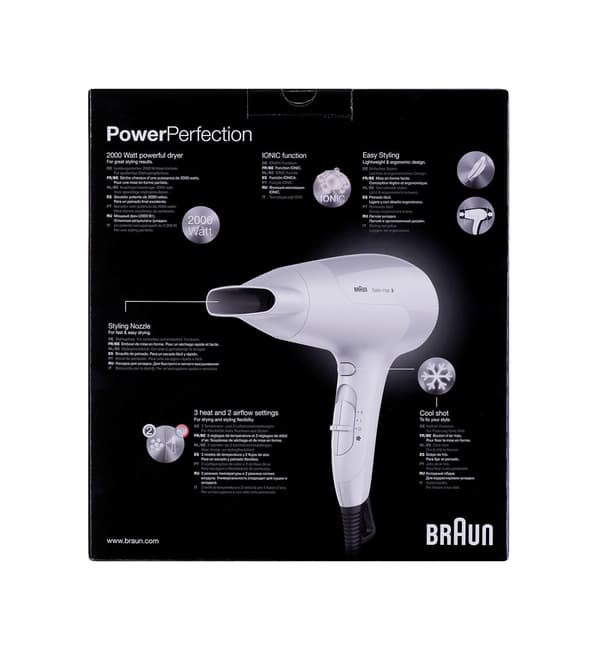 Braun Satin Hair 3 HD 385 hiustenkuivaaja 2000 W White