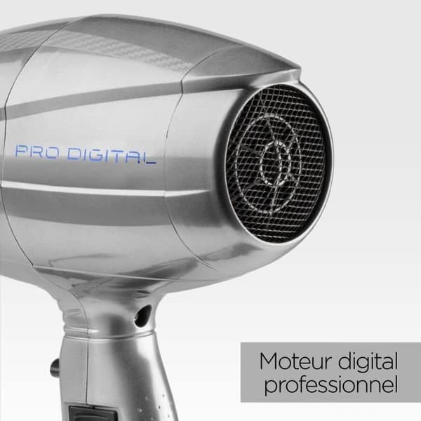 Hårtork - BaByliss - 6000E Pro Digital 2200 - Jonisk och keramisk teknologi - Tillverkad i Italien