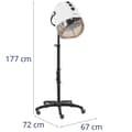 Miniatyrbild 6 av 6: Torkhuv för hår - Med jonisk funktion och stativ - 1000 W - Blå / vit- 70 °C - physa