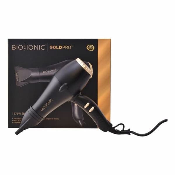 Hårtork Bio Ionic Goldpro Svart, Guld