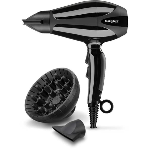 BABYLISS 6715DE Professionell Hårtork - Diffusor - Ultrakompakt format - AC Motor - Effekt 2200W