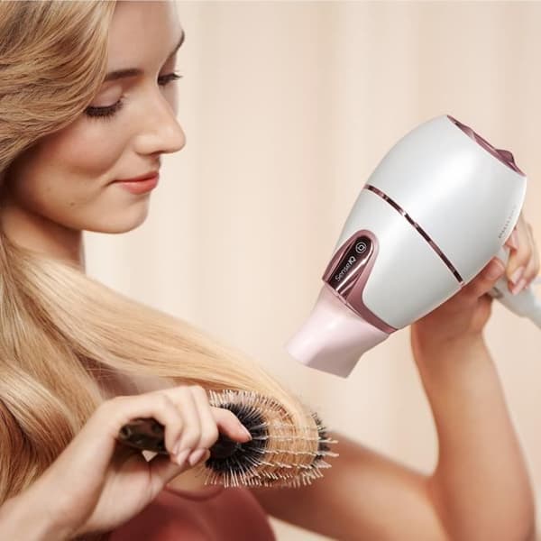 PHILIPS BHD628/00 - Prestige hårtork - SenseIQ - Infraröd sensor - Jonisk funktion - 1800W - Vit/Rosa