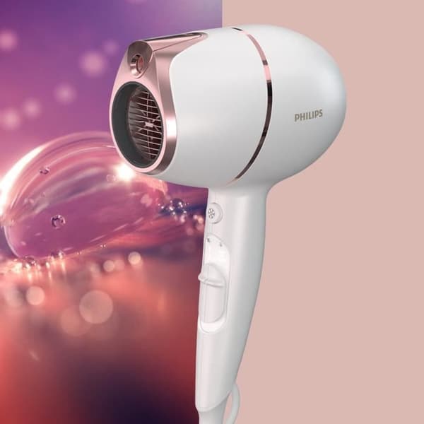 PHILIPS BHD628/00 - Prestige hårtork - SenseIQ - Infraröd sensor - Jonisk funktion - 1800W - Vit/Rosa