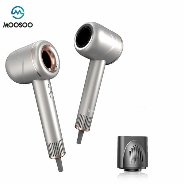 Moosoo Hårtørrer, 1600W Effekt, 3 Hastighedsindstillinger,Blå, EU