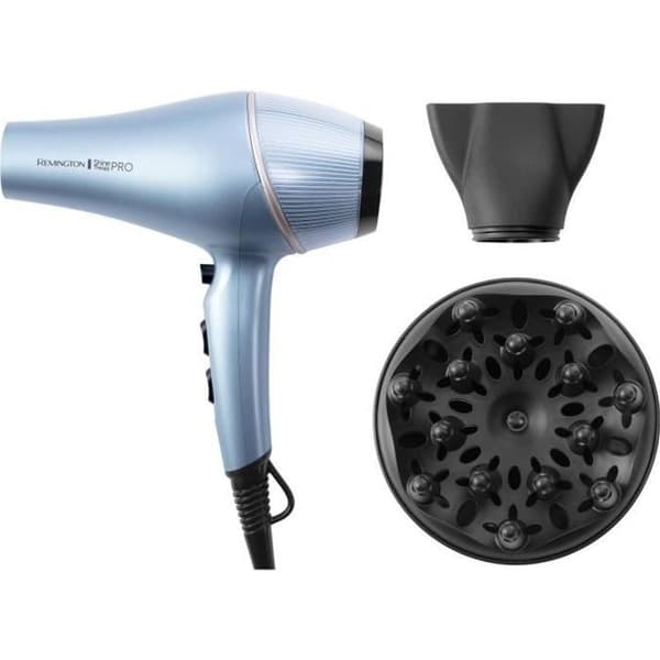 Remington AC9300 Shine Therapy Hårtork 2200W, AC-motor, marockansk arganolja mikromolekylär behandling, superjonisk Blå