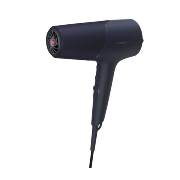 PHILIPS BHD510/00 Hårtork Serie 5000 - 2300W - ThermoShield - DC-motor - 6 hastigheter/T° - jonisk funktion - kall luft - blå
