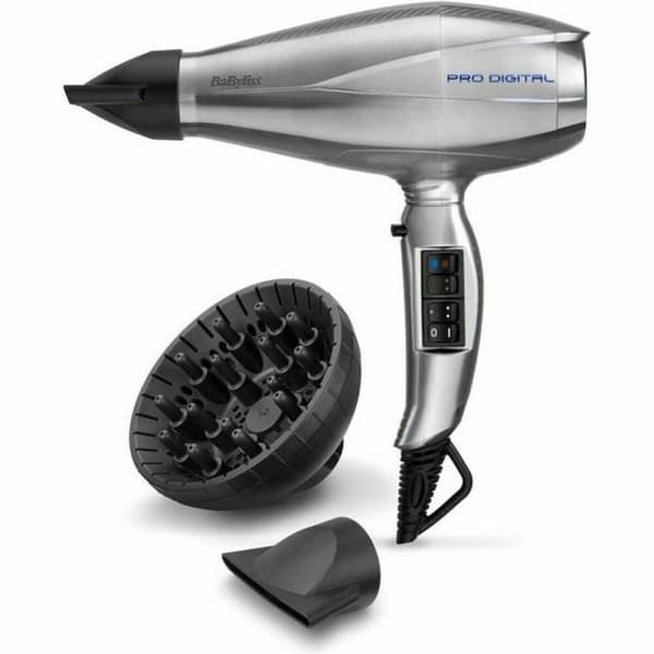 Hårtørrer Babyliss Pro Digital 6000E 2200 W 2200 W Sølvfarvet Grå, Sølv