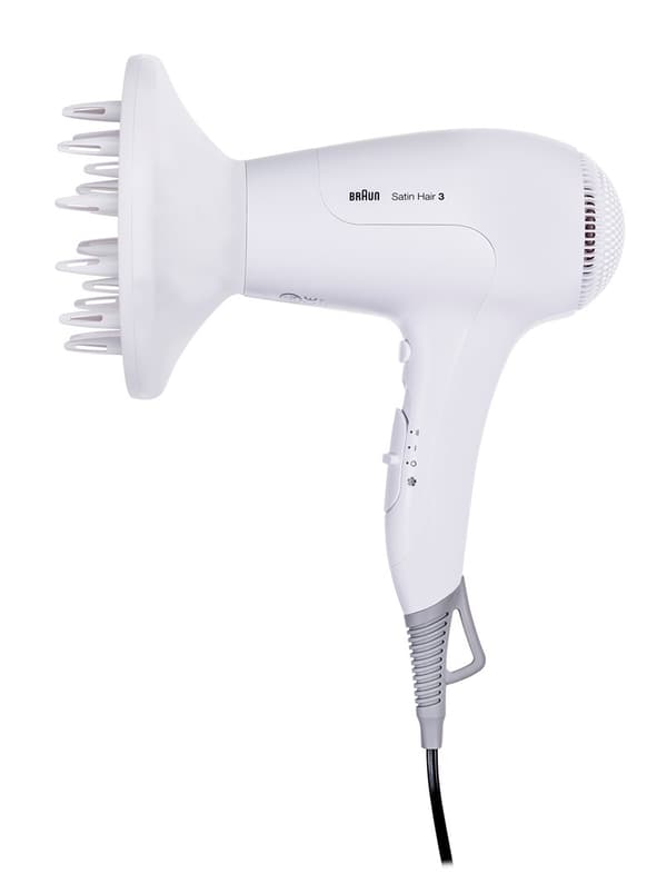 Braun Satin Hair 3 HD 385 hårtork 2000 W Vit