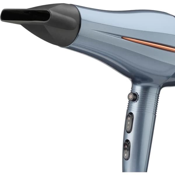Hårtork - BaByliss - D251PE - Denim Luxe - Lätt - 2200 W DC-motor med högt vridmoment - Koncentrator ingår