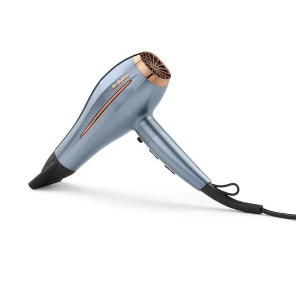 Hårtork - BaByliss - D251PE - Denim Luxe - Lätt - 2200 W DC-motor med högt vridmoment - Koncentrator ingår