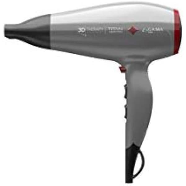 Hårtork - GAMA - GH0303 Titan Keratin Diamond 3D - Keratinskydd - Grå