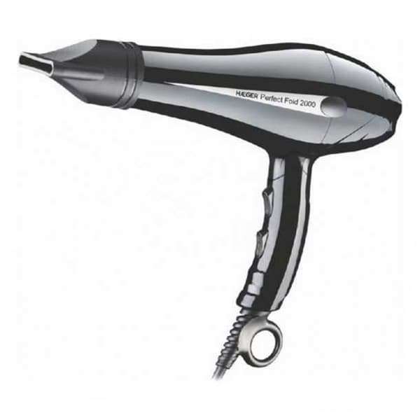 Haeger Perfect Fold 2000W Vikbar hårfön - Svart - Haeger