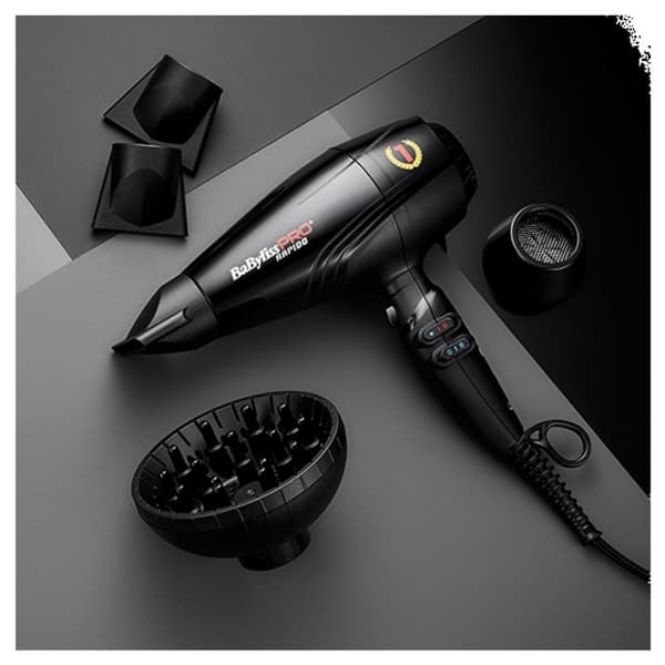Babyliss Pro Ultralätt Rapid Hårtork, Ref BAB7000IE Svart, Röd, Kallluft, Torkning - Elektrisk hårutrustning
